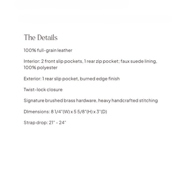 NWT PATRICIA NASH Besano Crossbody Bag COGNAC BROWN Leather Shoulder Handbag - Picture 6 of 6